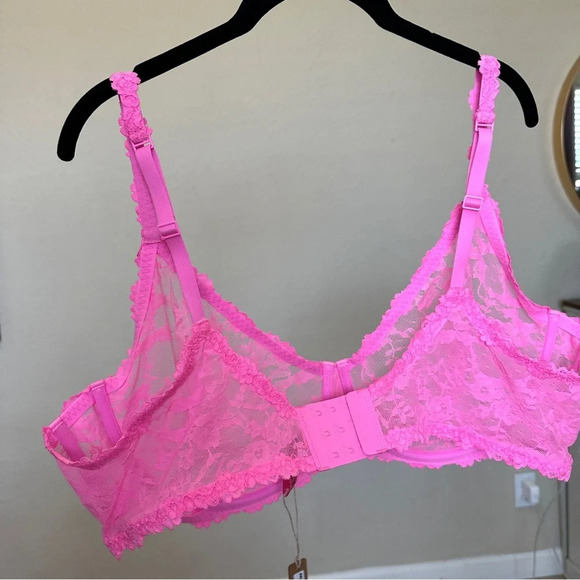 Skims‎ Stretch lace Intimates Underwire Scoop bra Pink BA-SCP-3575 size 46DD - Picture 3 of 8